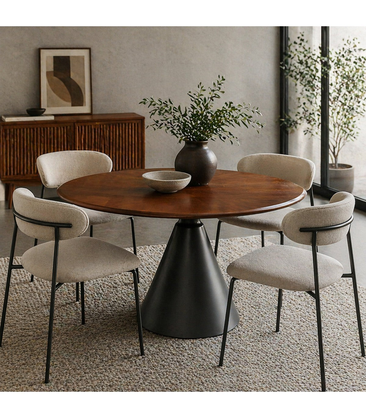 Mesa Comedor Adeline Redonda Walnut