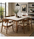 Mesa de Comedor Alemania Piedra Sinterizada y Madera Walnut