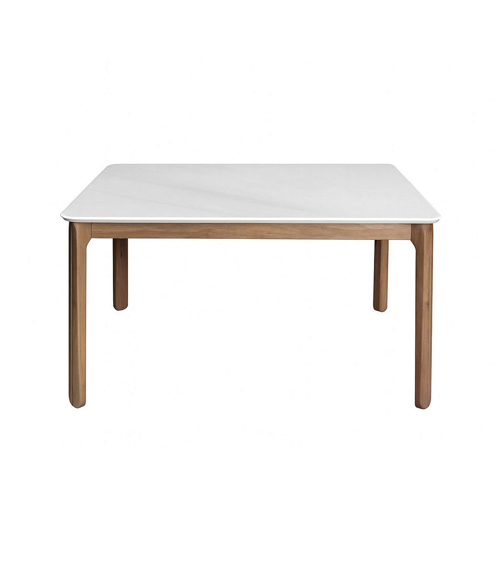 Mesa de Comedor Hebei Piedra Sinterizada y Madera Walnut