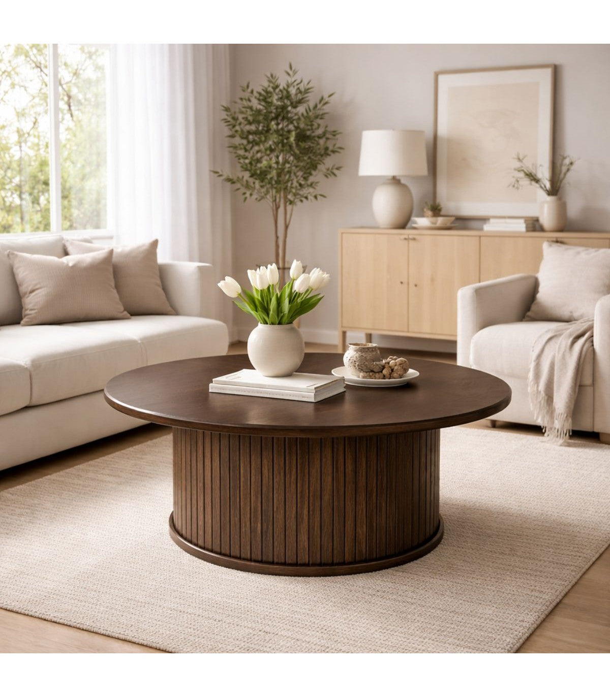 Mesa de centro Oslo de Roble Americano Café