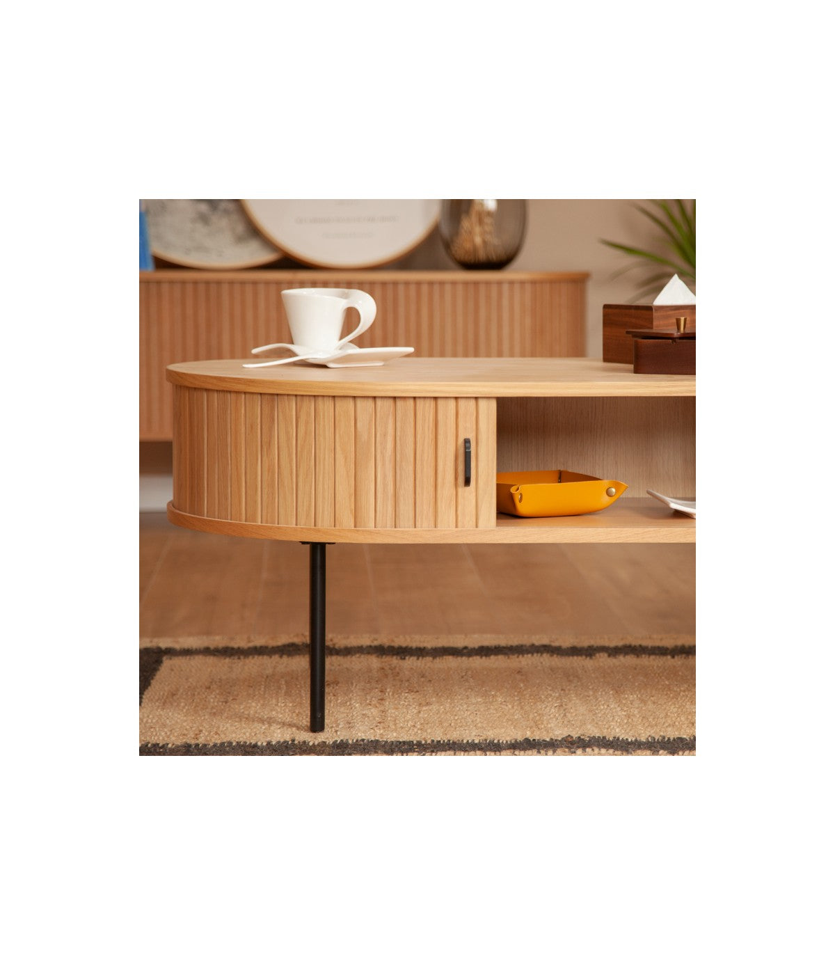 Mesa de Centro Oslo de Roble Americano Natural