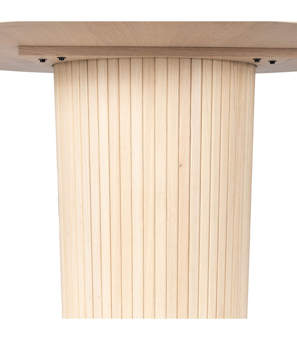 Mesa de comedor Oslo de madera de Roble Blanco Albayalde