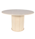 Mesa de comedor Oslo de madera de Roble Blanco Albayalde