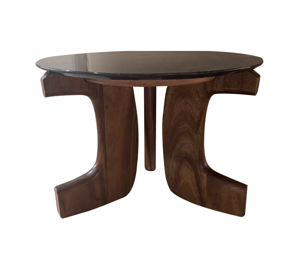 Mesa de Centro Brunswick Albizia y Mármol 60x60 cm