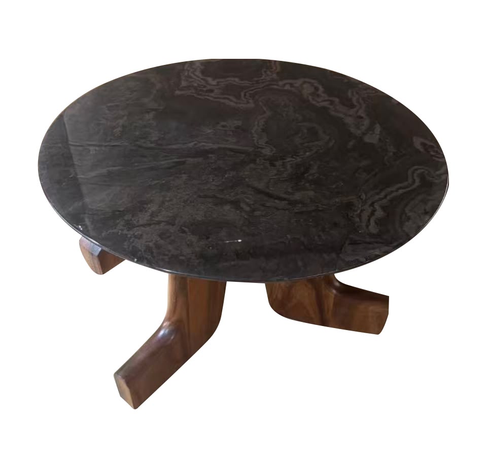 Mesa de Centro Brunswick Albizia y Mármol 60x60 cm
