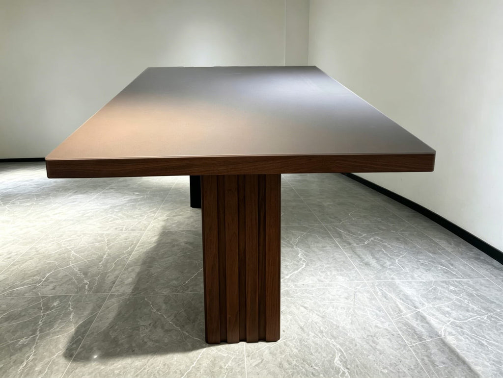 Mesa de Comedor Geo Enchapada en Madera 180x100 cm