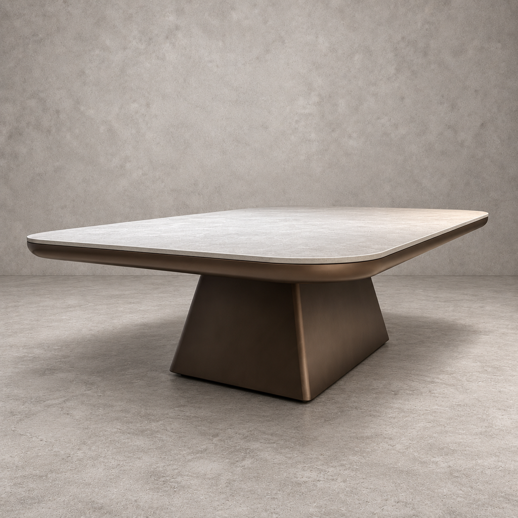 Mesa de Centro Stone Madera y Piedra Sinterizada 120x80 cm