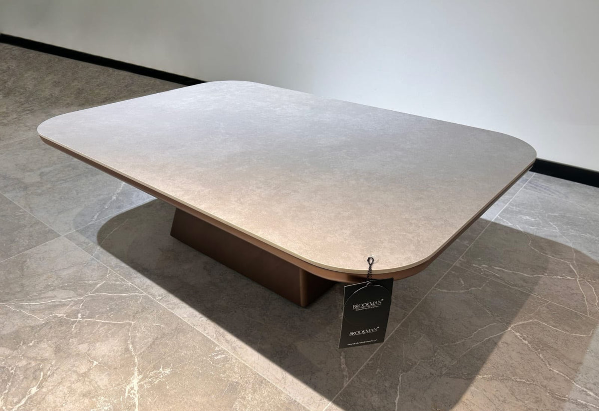 Mesa de Centro Stone Madera y Piedra Sinterizada 120x80 cm