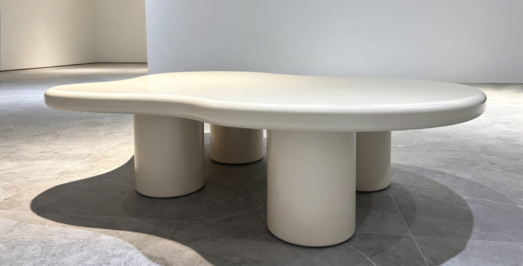 Mesa de Centro Cloud Madera Beige 120x85 cm