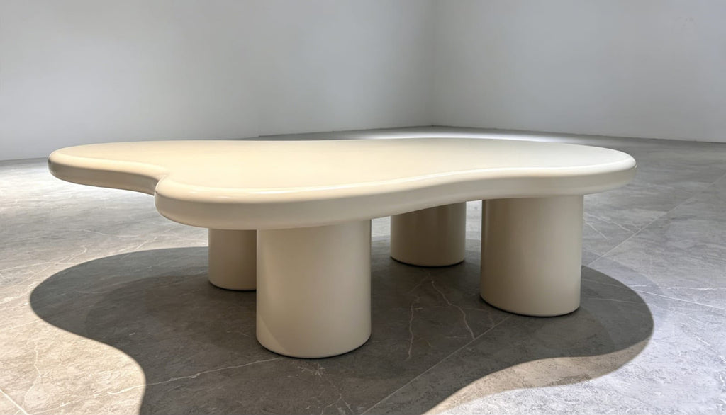 Mesa de Centro Cloud Madera Beige 120x85 cm