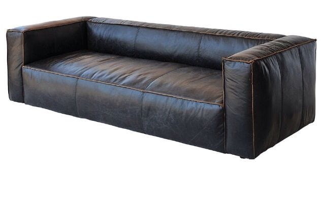 Sofá Designer 3 Cuerpos en Cuero Negro