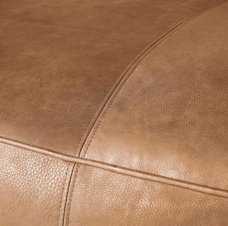 Sofá Designer 3 Cuerpos en Cuero Cognac