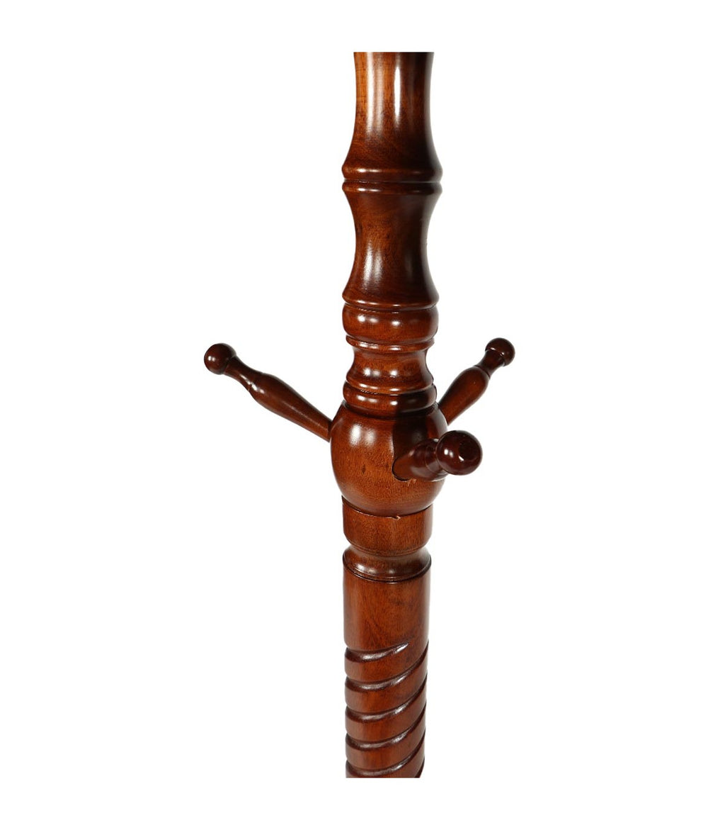 Perchero de pedestal "Dundee" de Madera de Eucaliptus Australiano natural 45x45x190