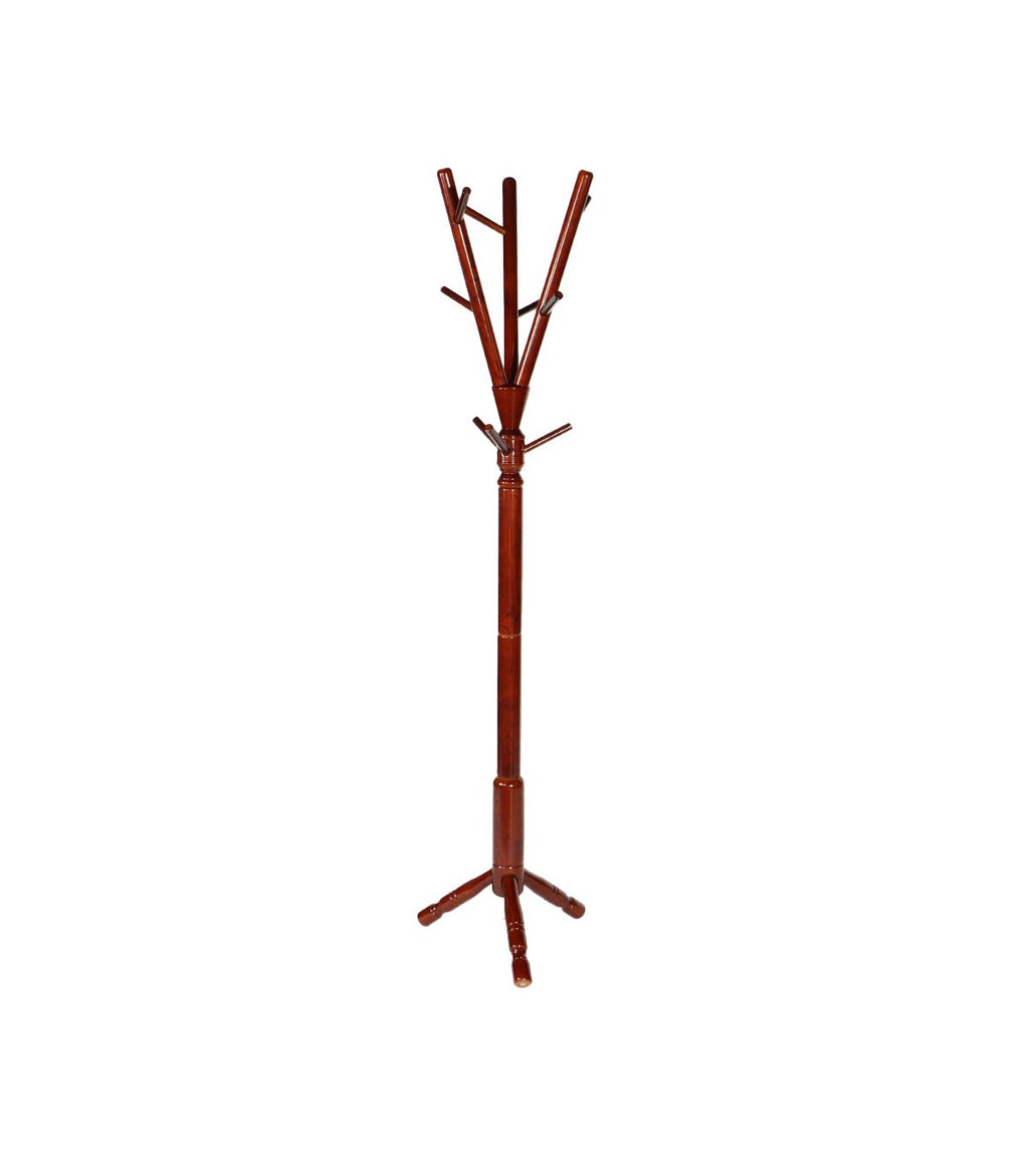 Perchero de pedestal «Manhattan» de Madera de Fresno Americano natural 47x47x180
