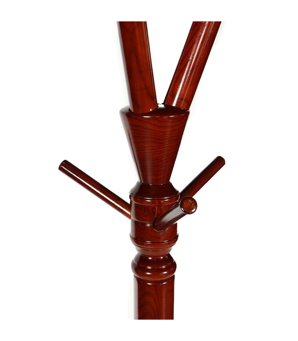 Perchero de pedestal «Manhattan» de Madera de Fresno Americano natural 47x47x180