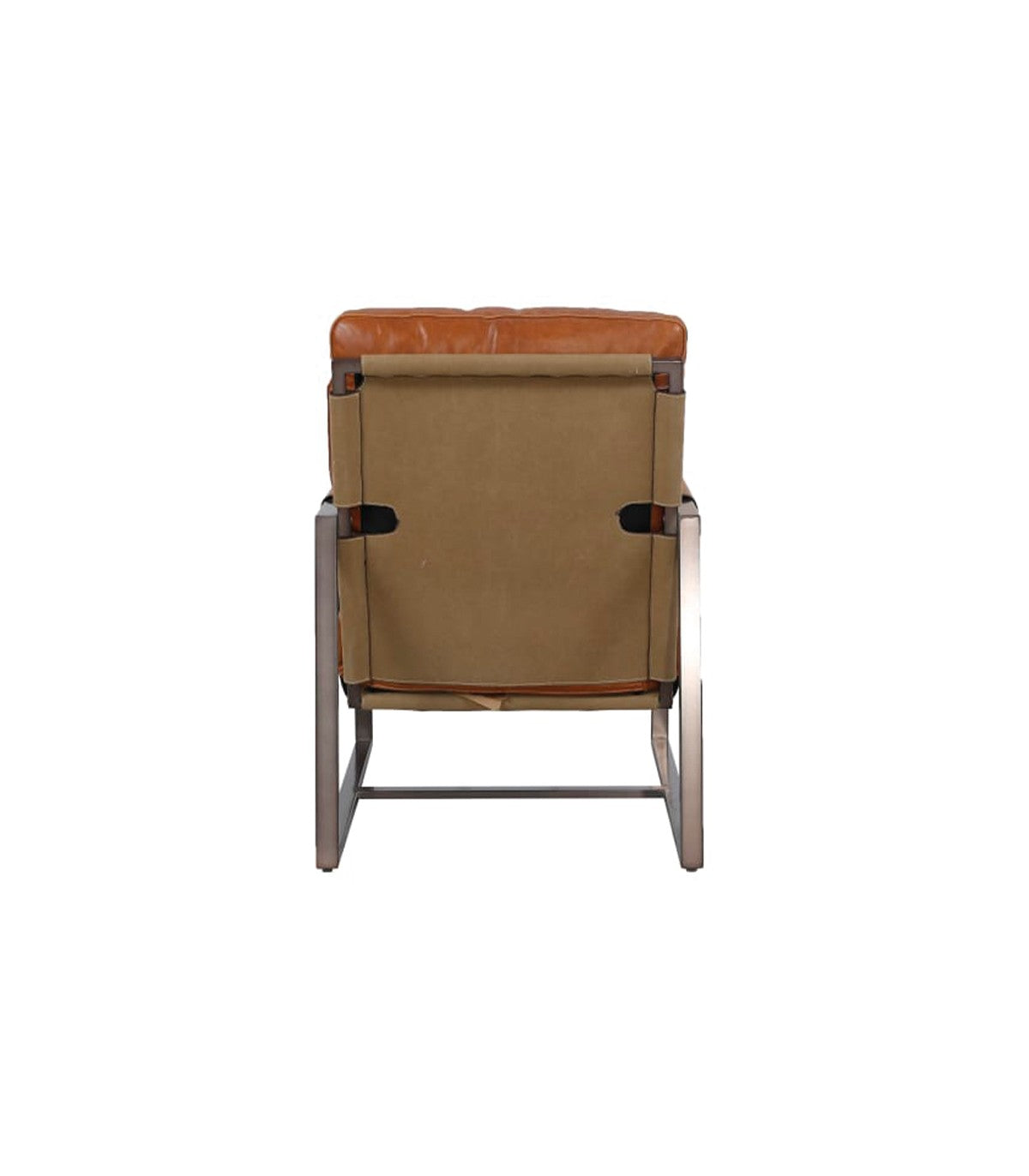 Poltrona Armando en Cuero Caramelo