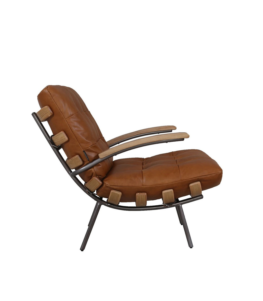 Poltrona Armony cuero caramelo