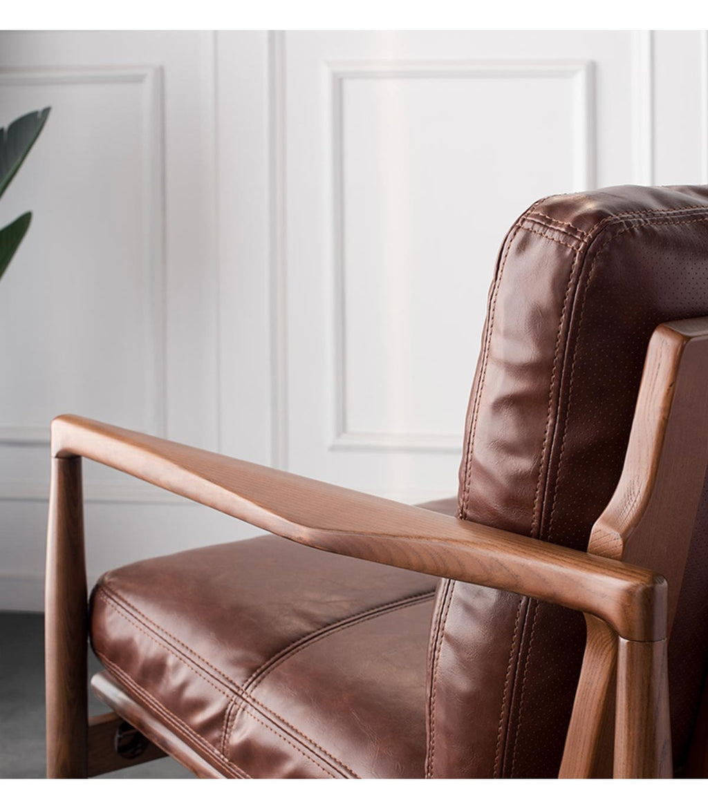 Poltrona Neuchatel Eco-Cuero Marron
