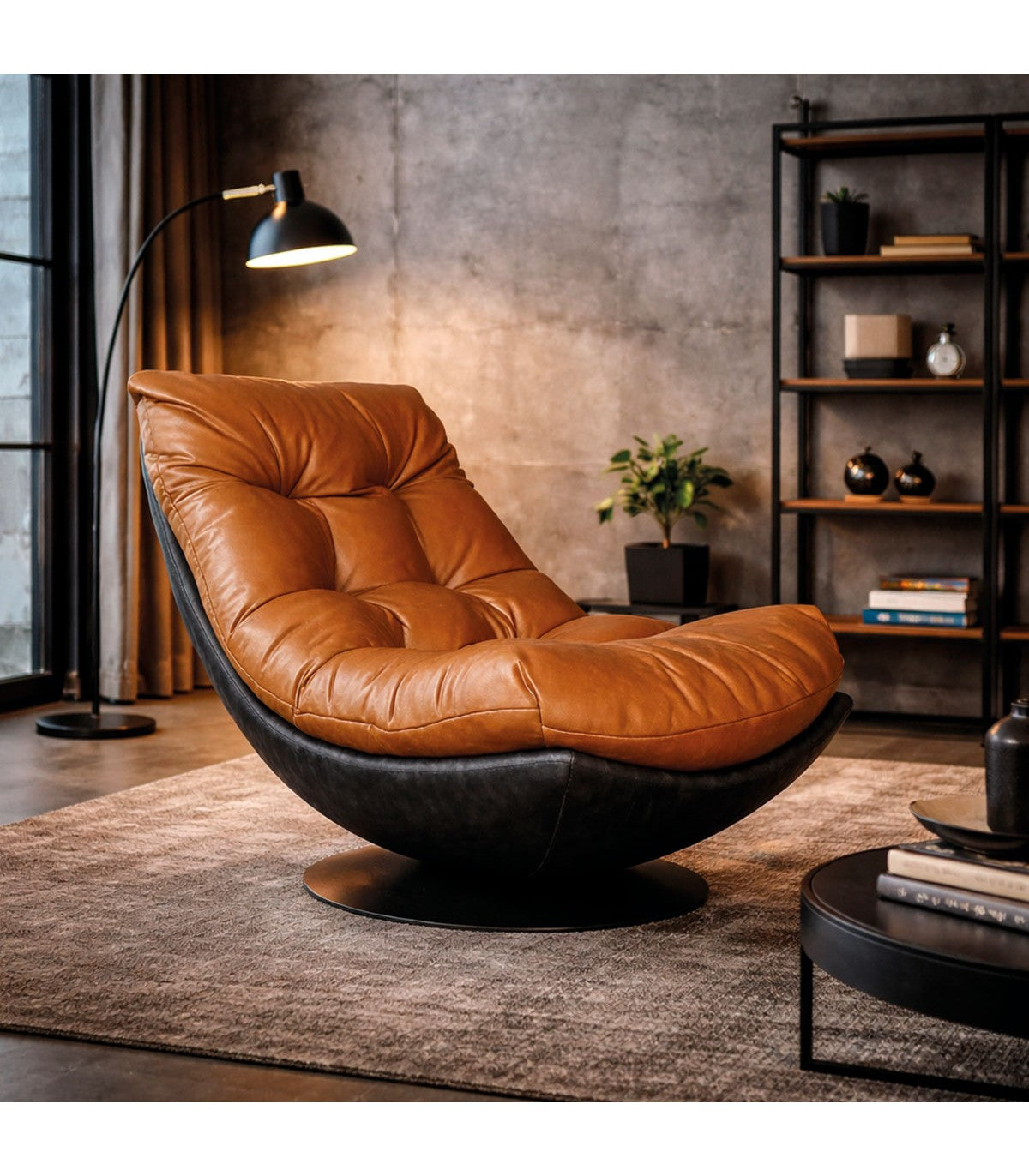 Poltrona Tahai Ecocuero Naranjo