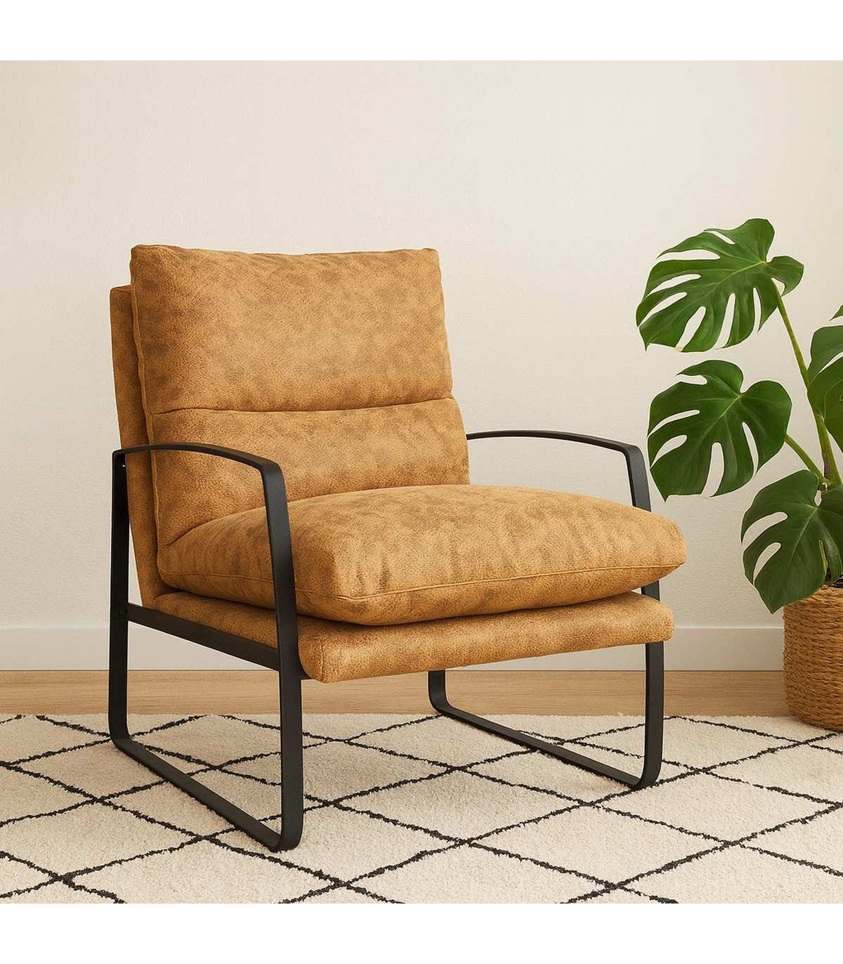 Poltrona Thomas Tela Café Chocolate