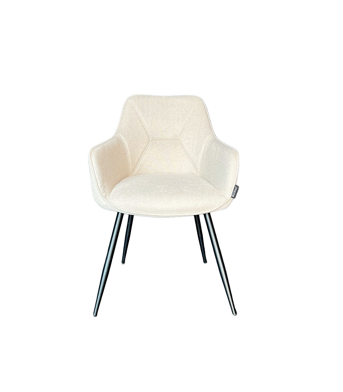 Silla Charlie Con Brazo Tela Beige