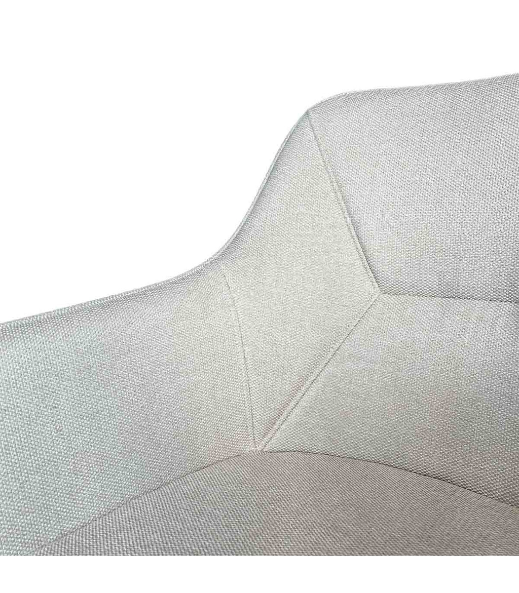 Silla Charlie Con Brazo Tela Beige