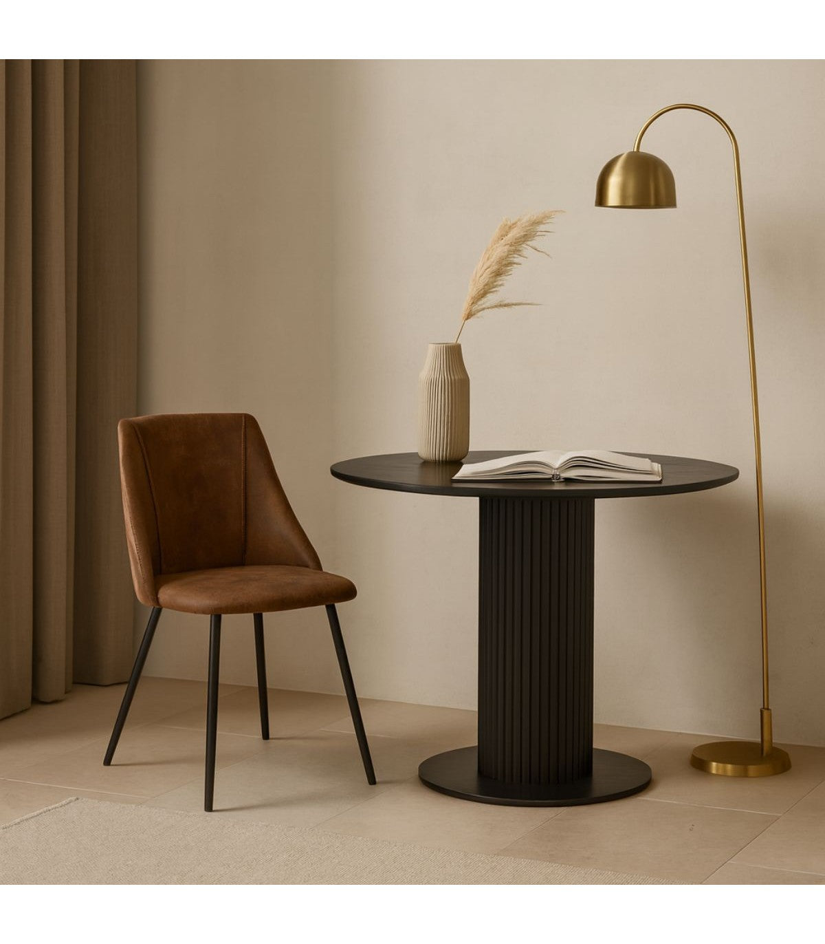 Silla de Comedor Smeg Marron