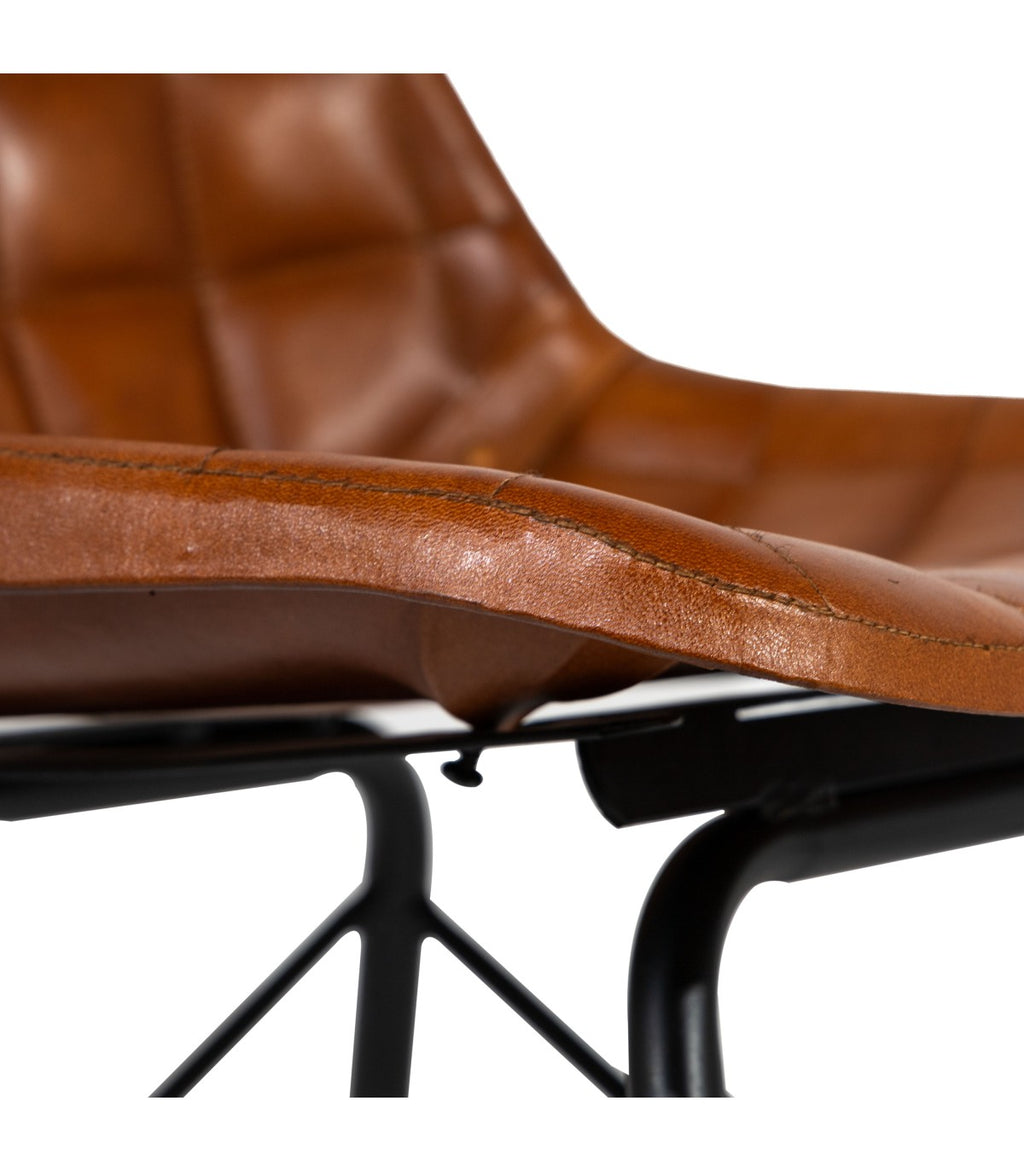 Silla de Cuero Coimbra Caramelo