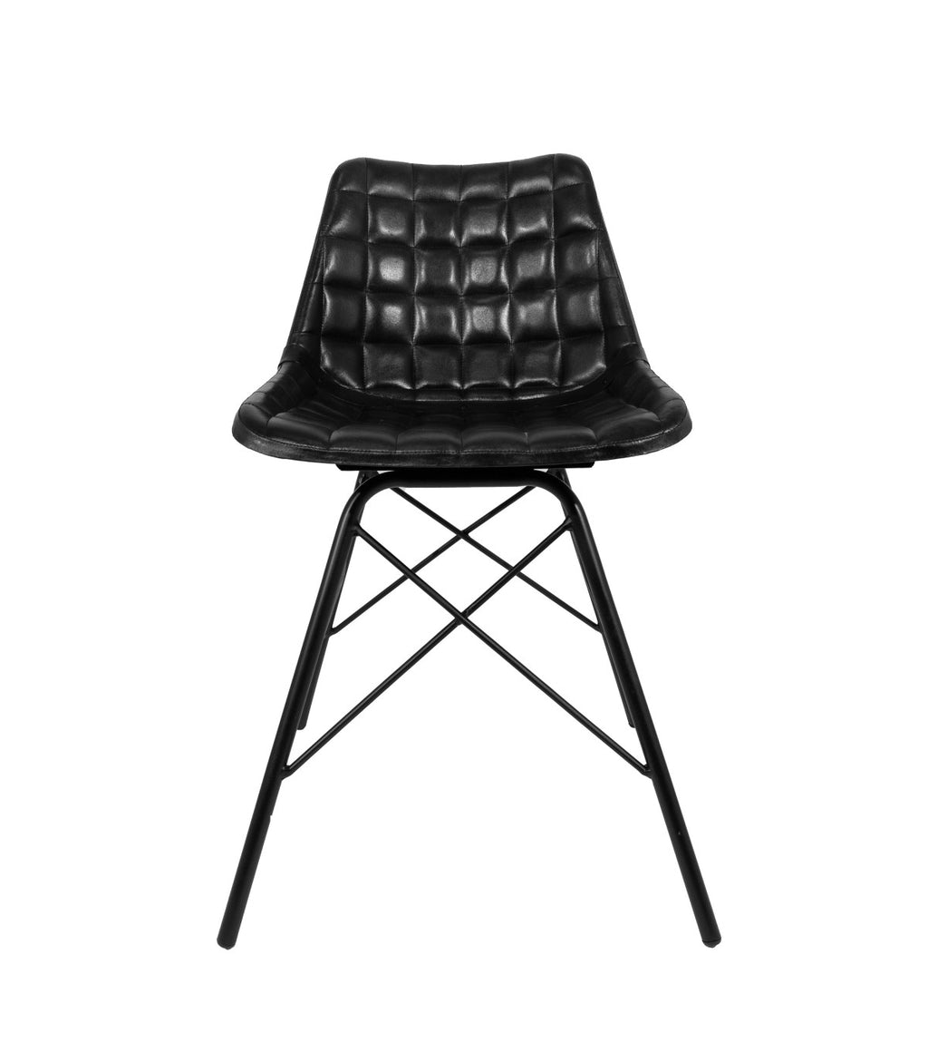 Silla de Cuero Coimbra Negro