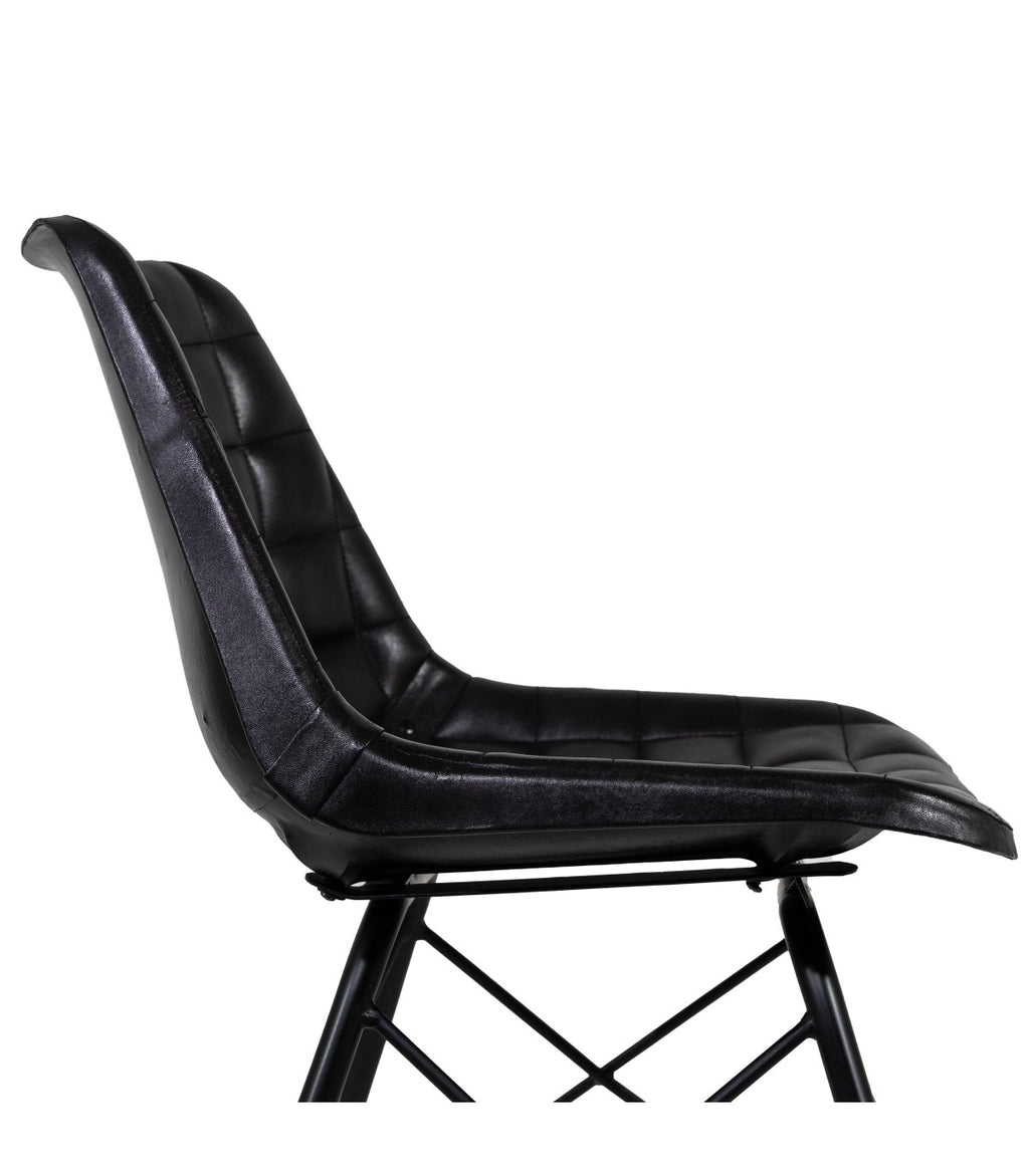 Silla de Cuero Coimbra Negro