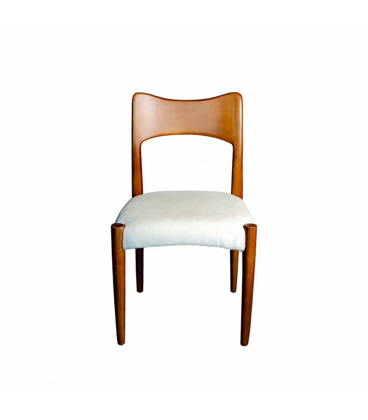 Silla Juliet – Lino Gris y Madera Walnut