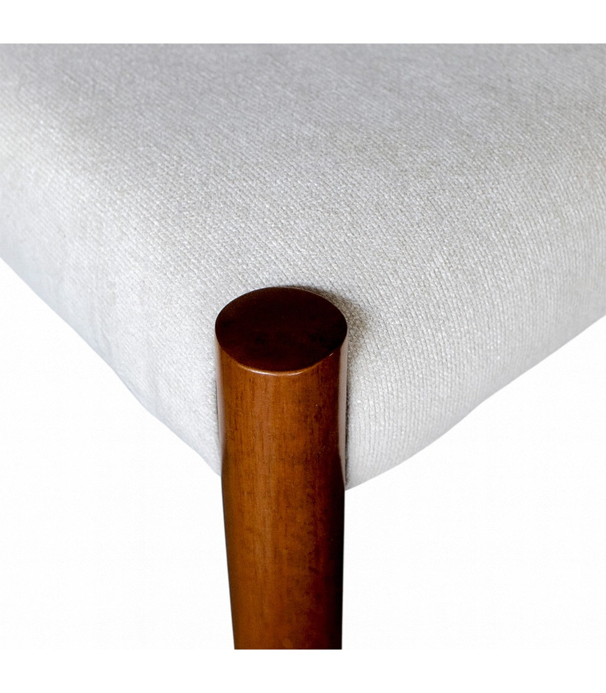 Silla Juliet – Lino Gris y Madera Walnut