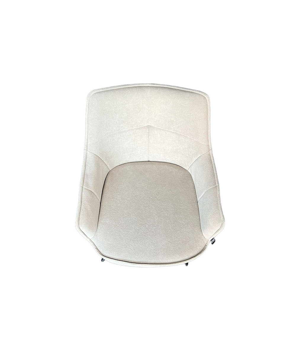 Silla Oliver Con Brazos Tela Gris