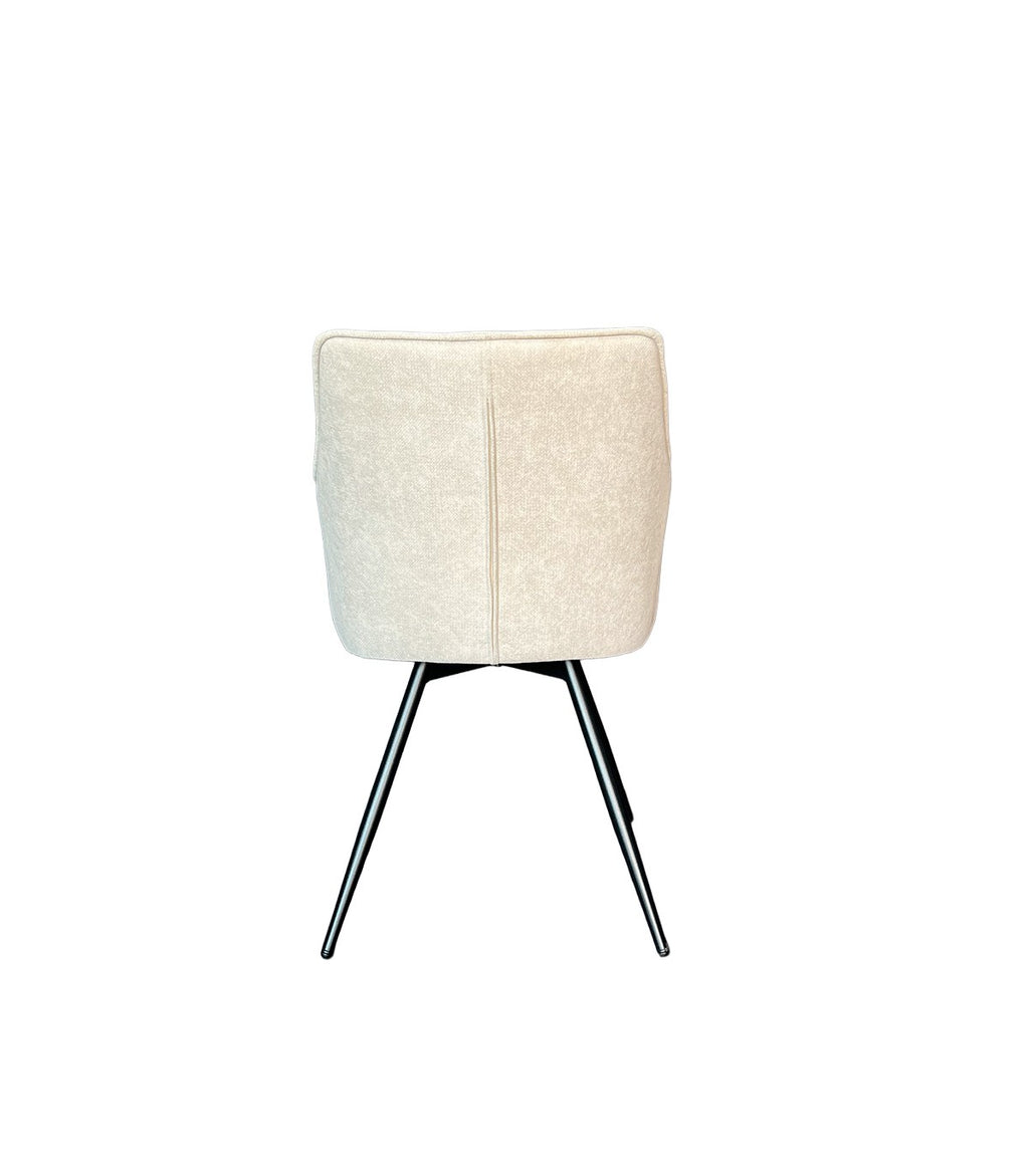 Silla Oliver Con Brazos Tela Gris
