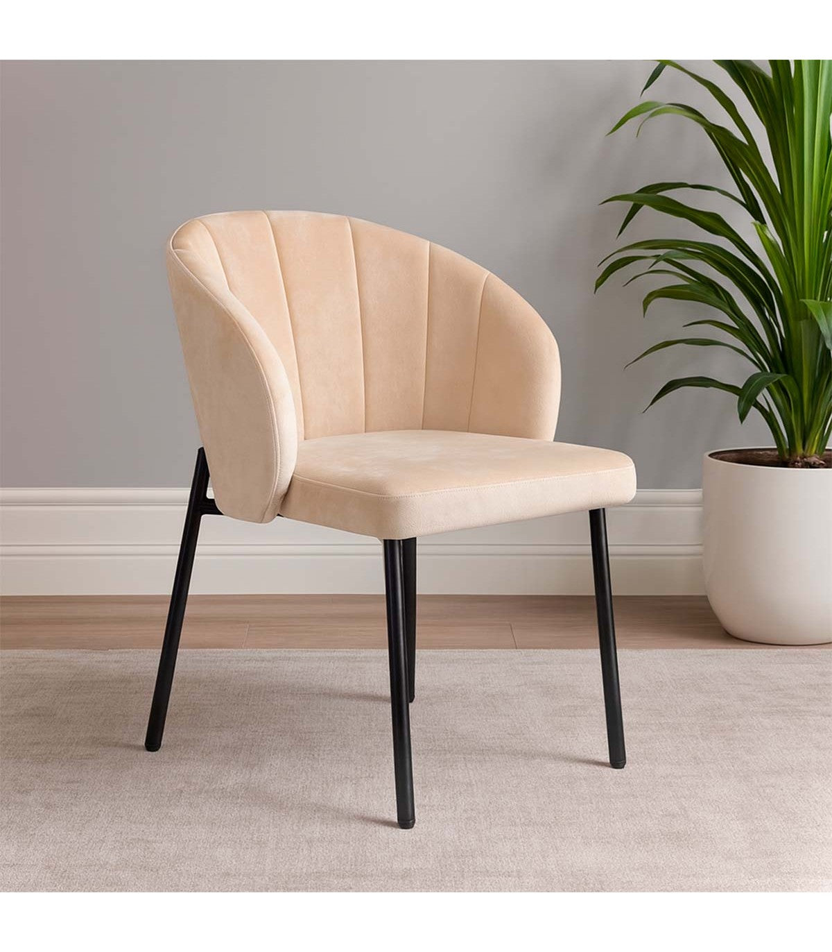 Silla William Tela Beige