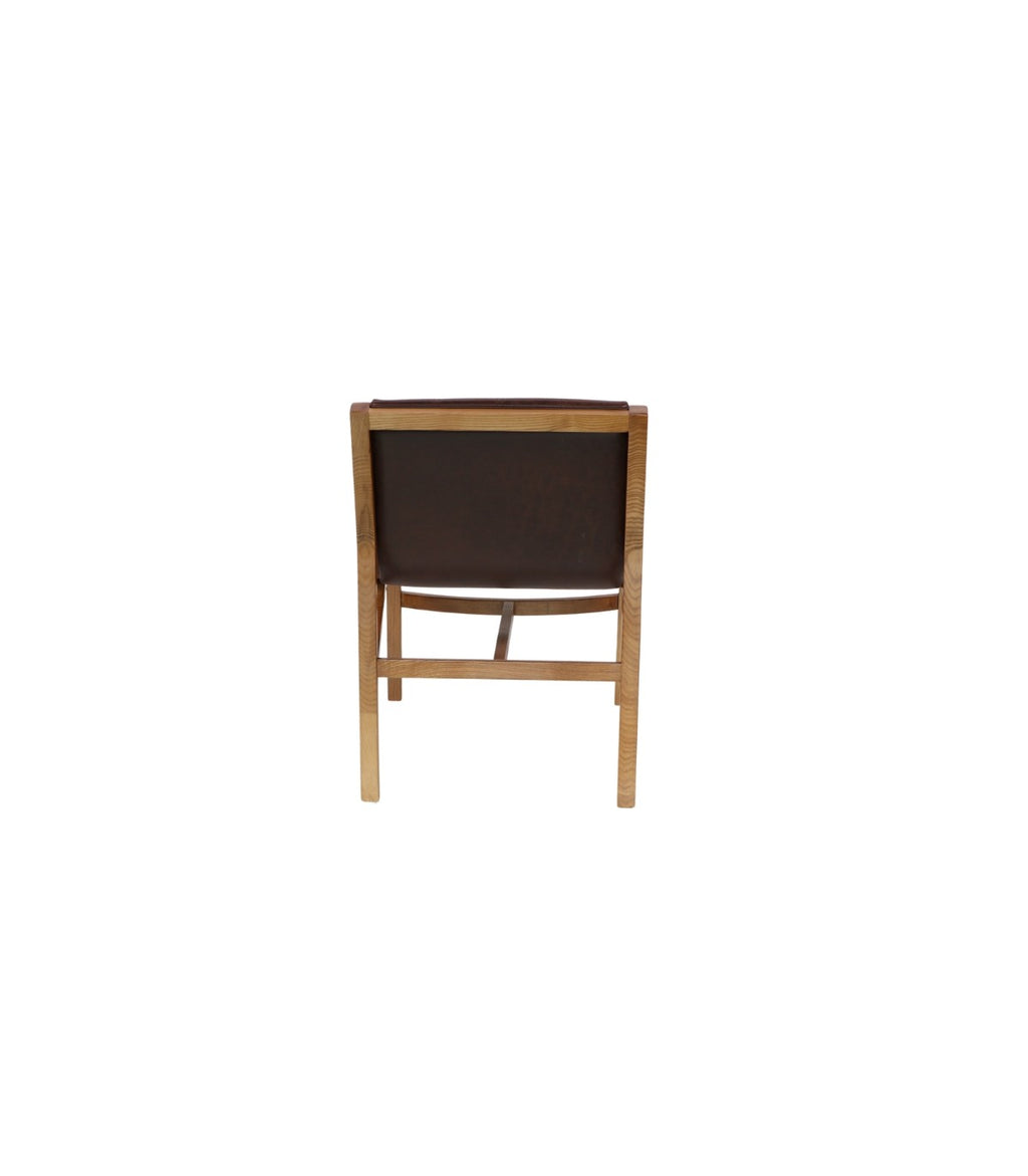 Sitial Enzo Eco-Cuero y Madera de Fresno Light Brown