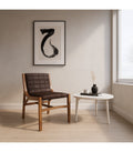 Sitial Enzo Eco-Cuero y Madera de Fresno Light Brown