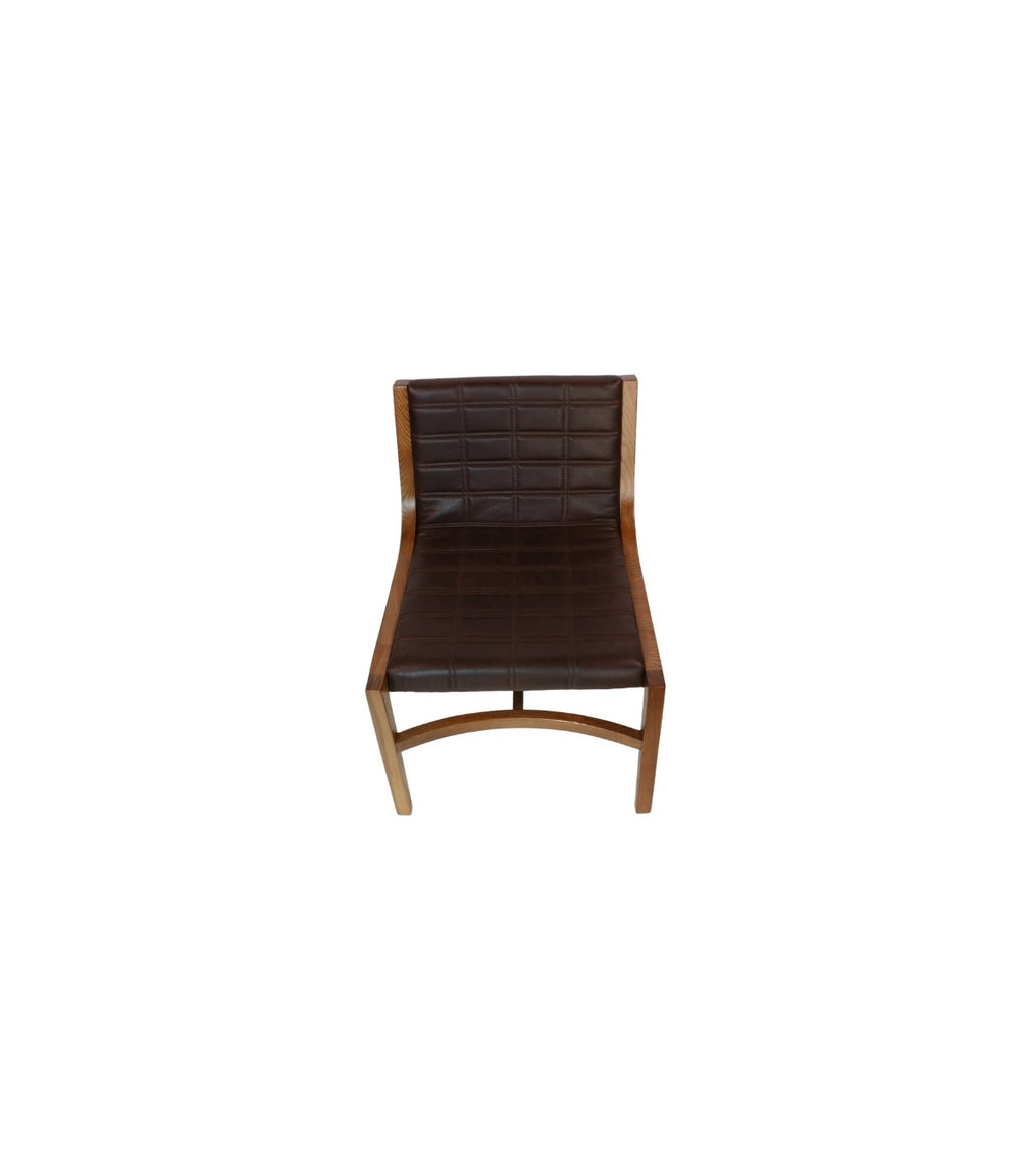 Sitial Enzo Eco-Cuero y Madera de Fresno Light Brown