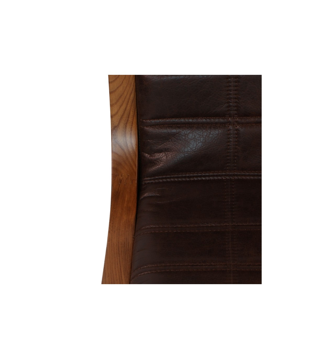 Sitial Enzo Eco-Cuero y Madera de Fresno Light Brown