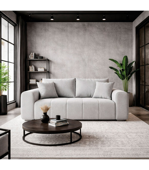 Sofá 2 Cuerpos Tela Velvet Amelie