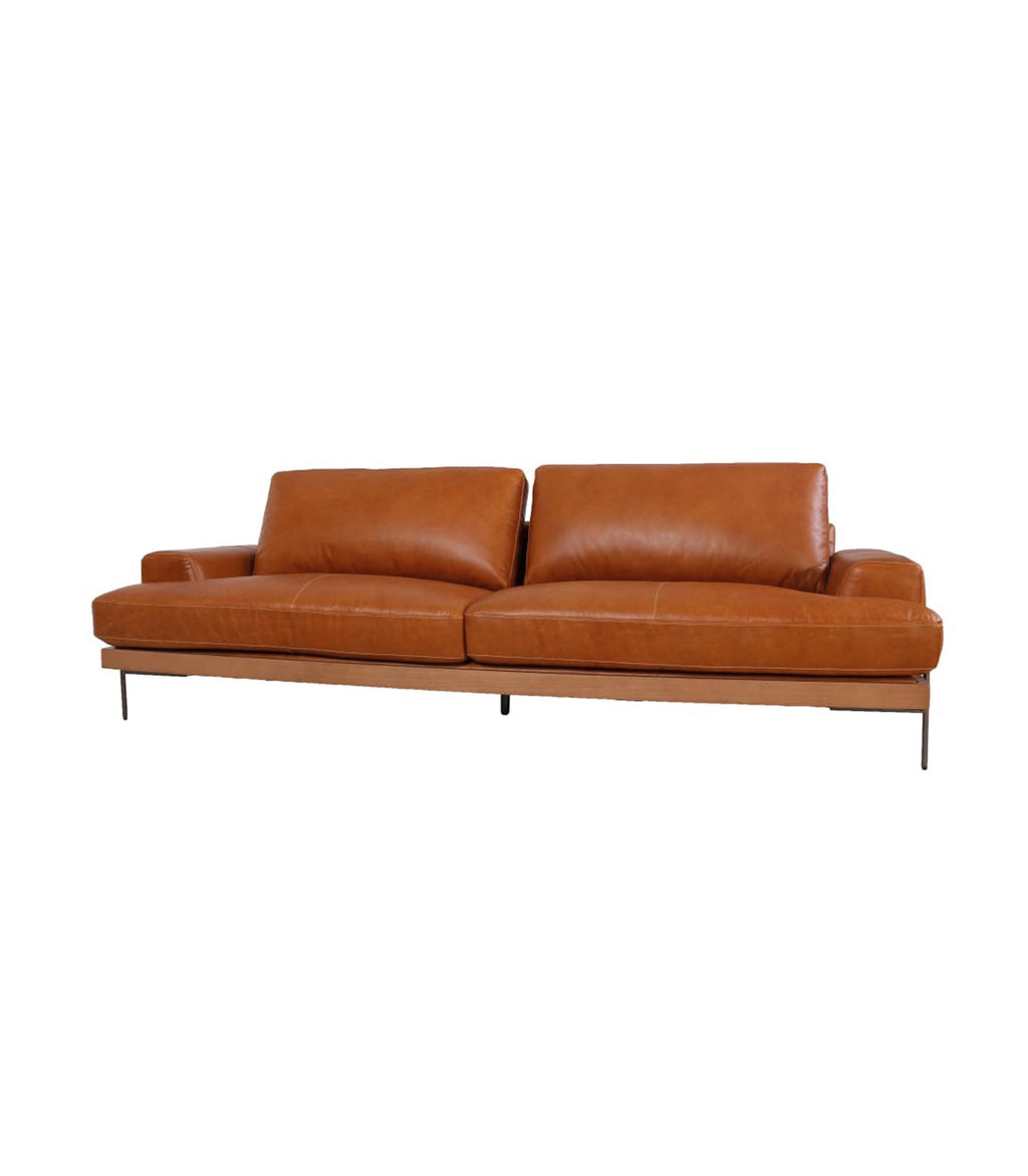Sofá Columbia 4 Cuerpos en Cuero Walnut