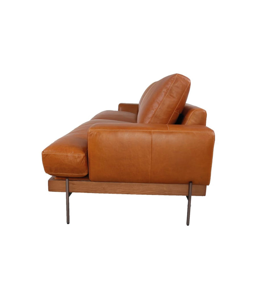 Sofá Columbia 4 Cuerpos en Cuero Walnut
