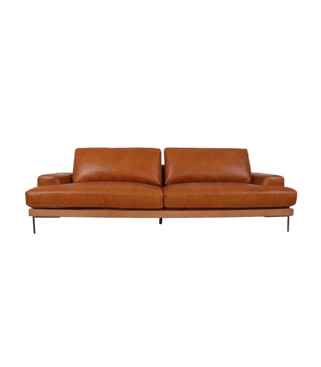 Sofá Columbia 4 Cuerpos en Cuero Walnut