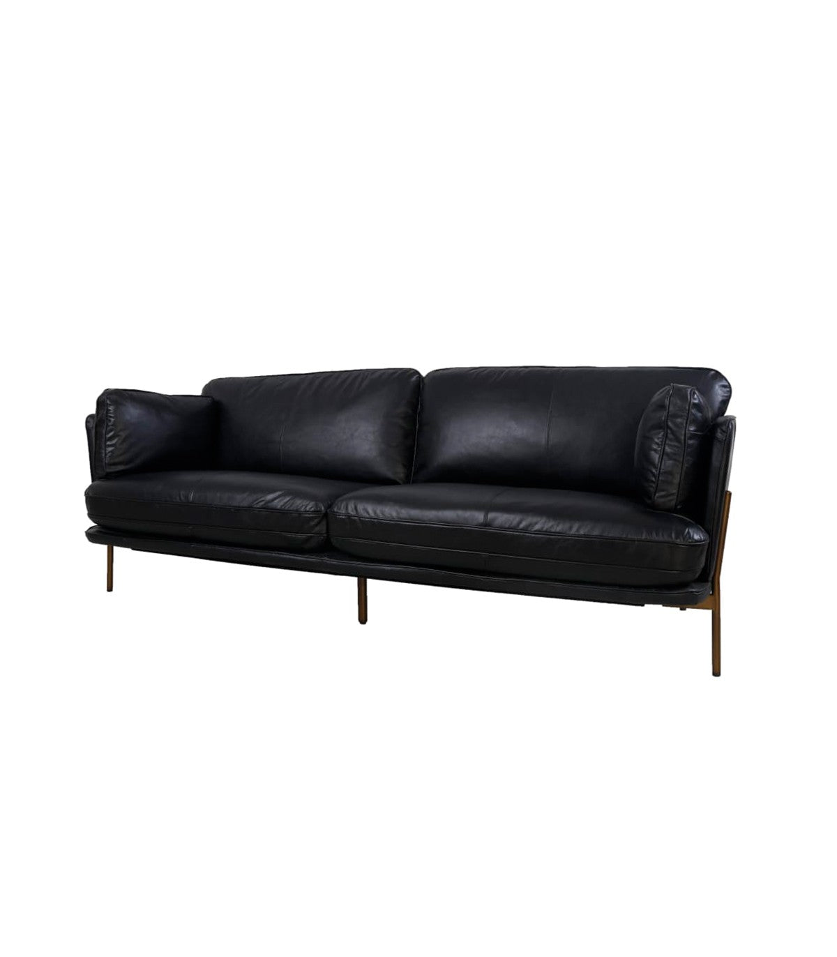 Sofá Luwark 3 Cuerpos en Cuero Negro