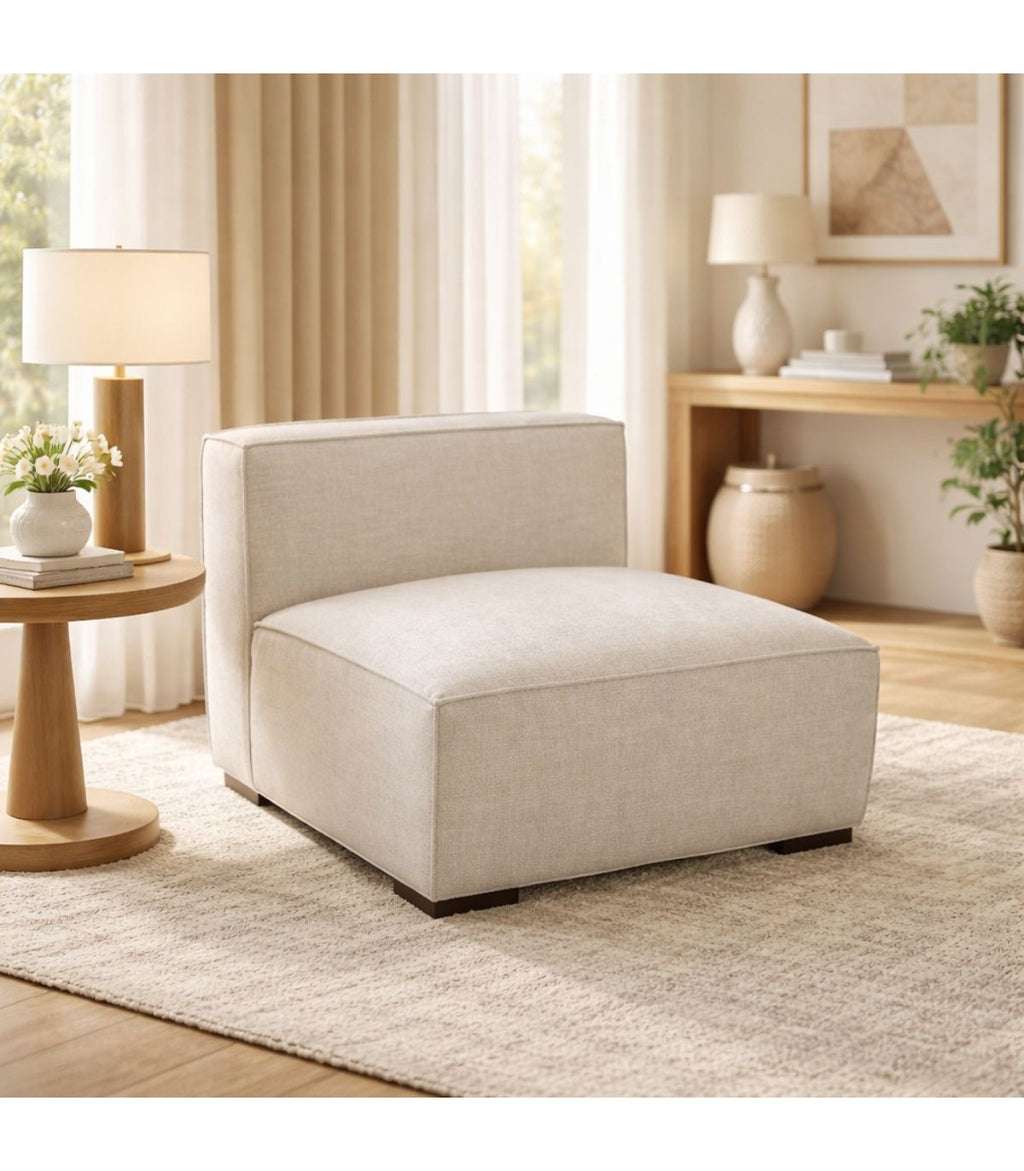 Sofá Seccional Pia Central Beige