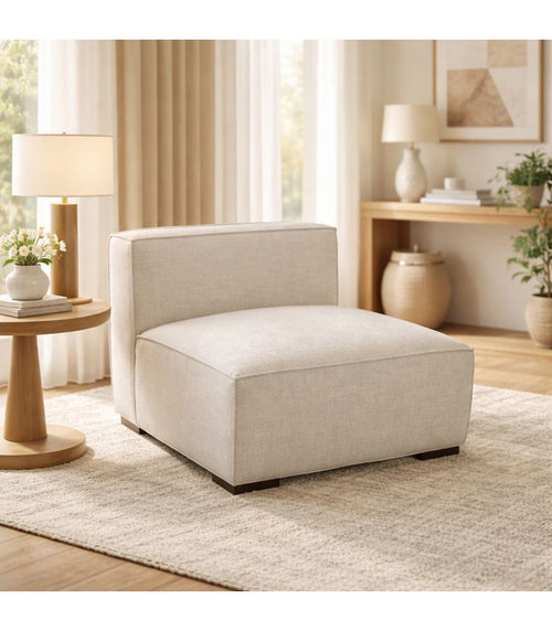 Sofá Seccional Pia Central Beige