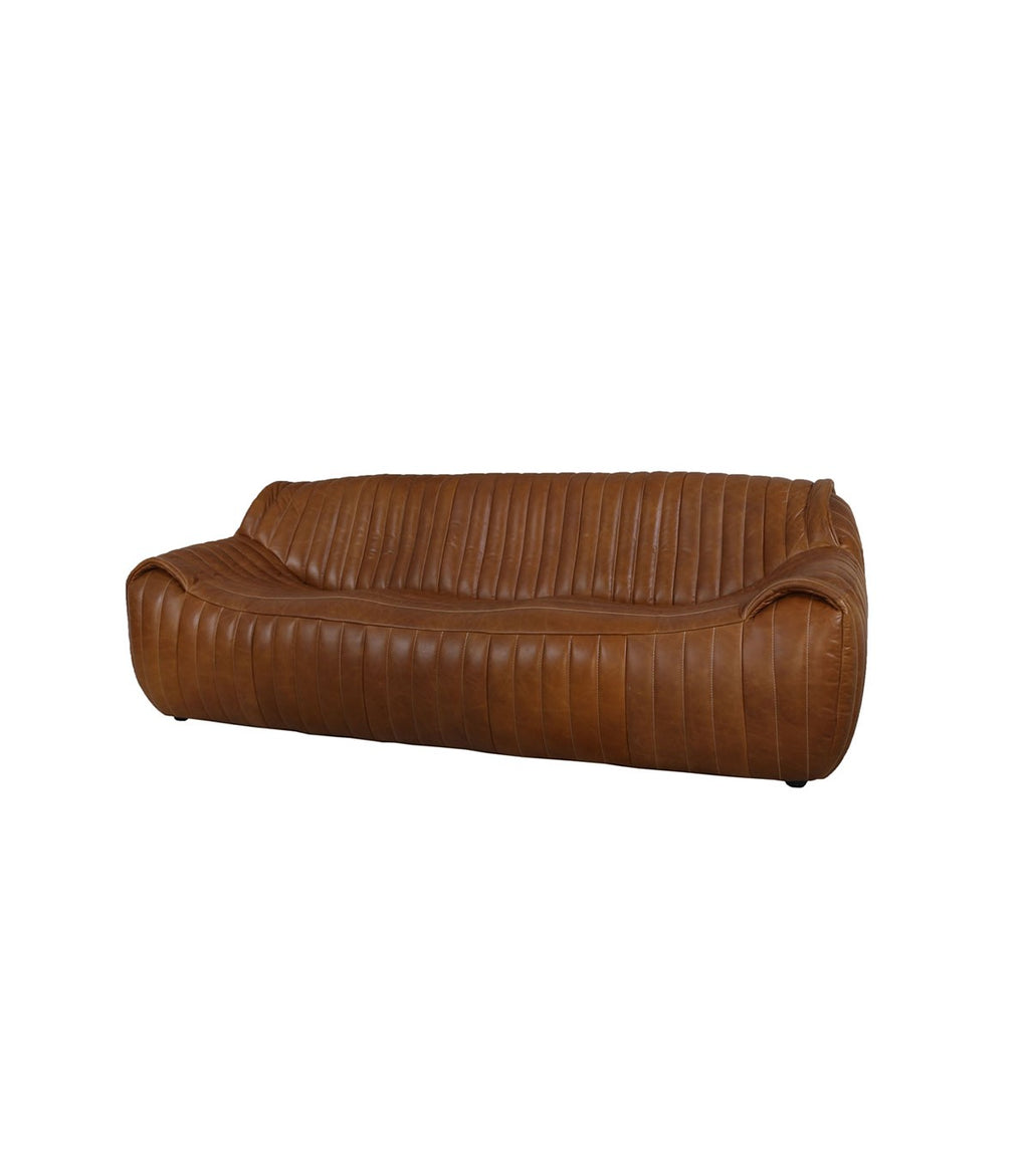 Sofá Skipper 3C en Cuero Full Grain Cognac