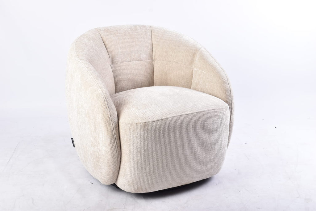 Poltrona Giratoria Lagos Tela Beige