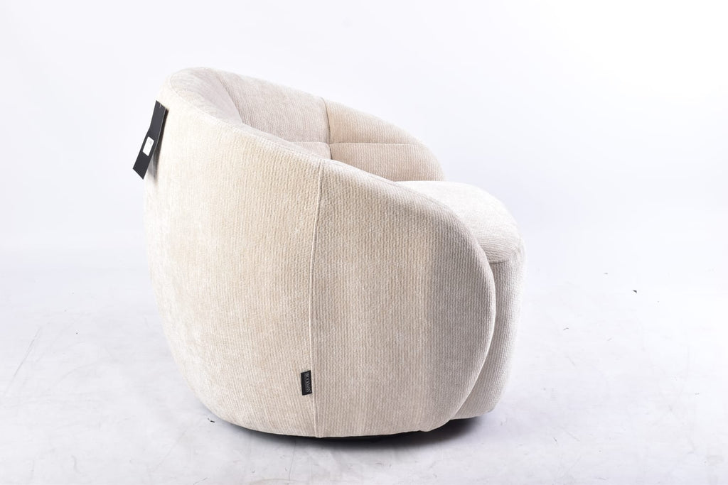 Poltrona Giratoria Lagos Tela Beige