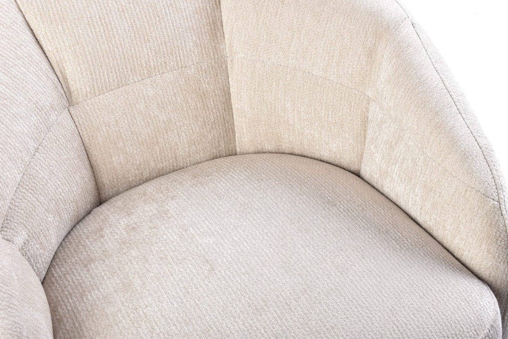 Poltrona Giratoria Lagos Tela Beige